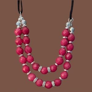White House Black Market Pink Beaded Necklace